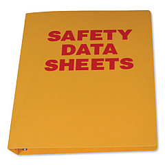 Impact Yellow SDS Binder, 1.5" Capacity, 8.5 x 11, Yellow/Red (799170)