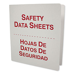 Impact White Bilingual SDS Binder, 1.5" Capacity, 8.5 x 11, White/Red (799172)