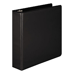 Wilson Jones Heavy-Duty D-Ring View Binder with Extra-Durable Hinge, 3 Rings, 2" Capacity, 11 x 8.5, Black (38544B)