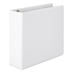 Wilson Jones Heavy-Duty Round Ring View Binder with Extra-Durable Hinge, 3 Rings, 3" Capacity, 11 x 8.5, White (36349W)