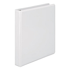 Wilson Jones Heavy-Duty Round Ring View Binder with Extra-Durable Hinge, 3 Rings, 1" Capacity, 11 x 8.5, White (36314W)