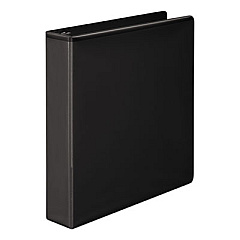 Wilson Jones Heavy-Duty Round Ring View Binder with Extra-Durable Hinge, 3 Rings, 1.5" Capacity, 11 x 8.5, Black (36334B)