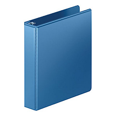 Wilson Jones Heavy-Duty Round Ring View Binder with Extra-Durable Hinge, 3 Rings, 1.5" Capacity, 11 x 8.5, PC Blue (363347462)