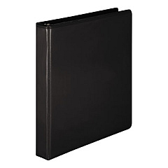 Wilson Jones Heavy-Duty Round Ring View Binder with Extra-Durable Hinge, 3 Rings, 1" Capacity, 11 x 8.5, Black (36314B)