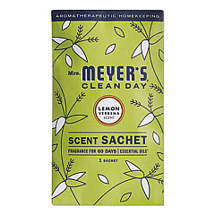 Mrs. Meyer's Clean Day Scent Sachets, Lemon Verbena, 0.05 lbs Sachet, 18/Carton (308114)
