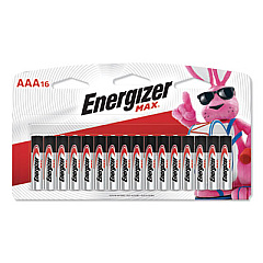 Energizer MAX Alkaline AAA Batteries, 1.5 V, 16/Pack (E92LP16)