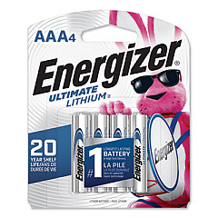 Energizer Ultimate Lithium AAA Batteries, 1.5 V, 4/Pack (L92SBP4)
