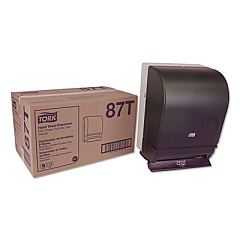 Tork Hand Towel Roll Dispenser Push Bar, 10.5 x 8.75 x 15.75, Smoke/Gray (87T)