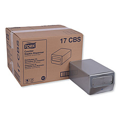 Tork Masterfold Napkin Dispenser, 7.62 x 11.75 x 5.63, Brushed Steel (17CBS)