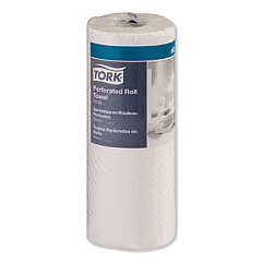 Tork Perforated Kitchen Towel Roll, 2-Ply, 11 x 9, White, 70/Roll, 30 Rolls/Carton (421970)