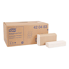 Tork Multifold Towels, 9.13 x 9.5, Natural White, 250/Pack, 16 Packs/Carton (420483)