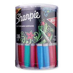 Sharpie Metallic Fine Point Permanent Markers, Fine Bullet Tip, Assorted Colors, 36/Pack (2041312)
