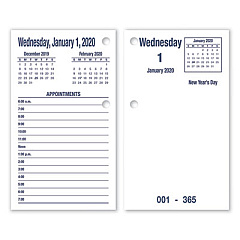 AbilityOne 7510016648815 SKILCRAFT DAYMAX Type II Calendar Pad, 6 x 3.5, White/Blue Sheets, 12-Month (Jan to Dec): 2023