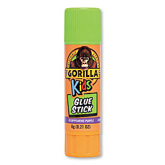 Gorilla School Glue Sticks, 0.21 oz/Stick, Dries Clear, 24/Pack (100931PK)