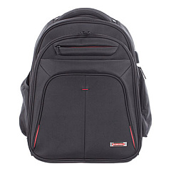 Swiss Mobility Purpose 2 Section Business Backpack, Fits Devices Up to 15.6", Polyester, 8.5 x 8.5 x 19.5, Black (BKP1000SMBK)