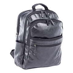 Swiss Mobility Valais Backpack, Fits Devices Up to 15.6", Leather, 5.5 x 5.5 x 16.5, Black (BKP116SMBK)