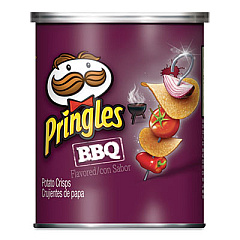 Pringles Potato Crisps, BBQ, 1.41 oz Can, 36/Box (18539)