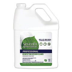 Seventh Generation Professional Disinfecting Kitchen Cleaner, Lemongrass Citrus, 1 gal Bottle, 2/Carton (44752CT)