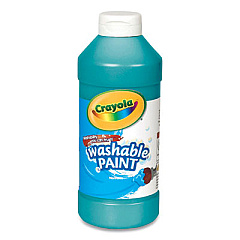 Crayola Artista II Washable Tempera Paint, Turquoise, 16 oz Bottle (542016048)