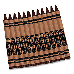 Crayola Bulk Crayons, Brown, 12/Box (520836007)