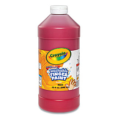 Crayola Washable Fingerpaint, Red, 32 oz Bottle (551332038)