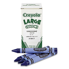 Crayola Bulk Crayons, Large, Blue, 12/Box (520033042)