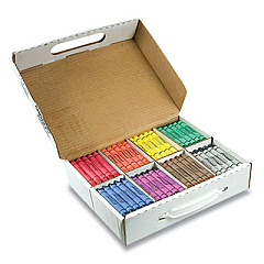Prang Crayons, Large, 8 Colors, 200/Box (32341)