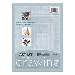 Pacon Art1st Drawing Paper, 40 lb Bond Weight, 9 x 12, White, 200/Pack (4130)