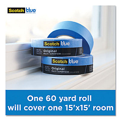 ScotchBlue Original Multi-Surface Painter's Tape, 3" Core, 2" x 60 yds, Blue (209048MP)