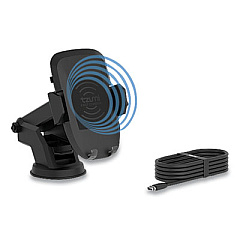 Tzumi Wireless Charging Auto Dashboard Mount, Qi Wireless Charging, Black (5348ST)