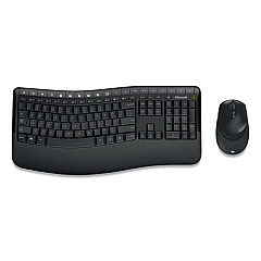 Microsoft Comfort Desktop 5050 Wireless Keyboard and Mouse Combo, 2.4 GHz Frequency, Black (PP400001)