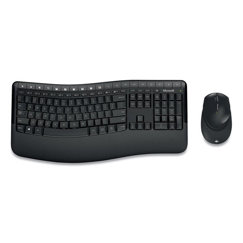 Microsoft Comfort Desktop 5050 Wireless Keyboard and Mouse Combo, 2.4 GHz Frequency, Black (PP400001)