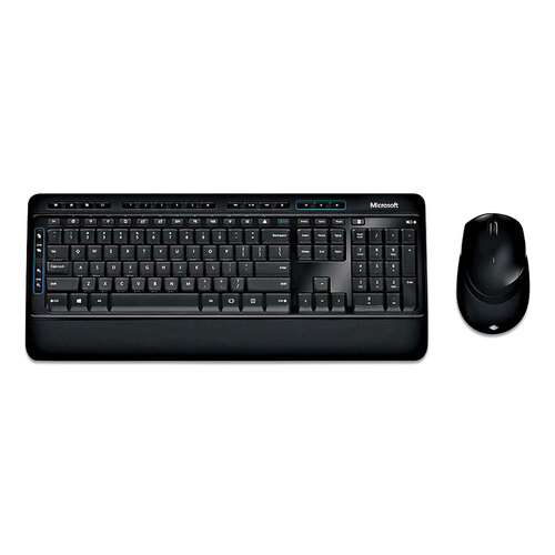 Microsoft Desktop 3050 Wireless Keyboard and Mouse Combo, 2.4 GHz Frequency, Black (PP300001)