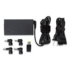 Targus Ultra-Slim Laptop Charger for Various Devices, 65 W, Black (APA92US)