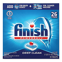 FINISH Powerball Dishwasher Tabs, Fresh Scent, 26/Box (20621)
