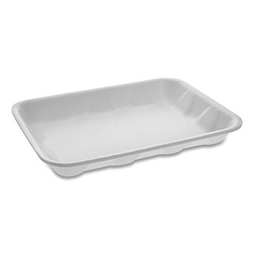 Pactiv Evergreen Meat Tray, #4 Deep, 9.5 x 7 x 1.25, White, 500/Carton (0TF104D1)