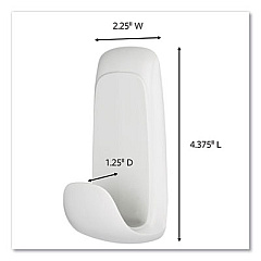 Command Decorative Hooks, Timeless, Jumbo, 7.5 lb Capacity, Quartz, 1 Hook and 2 Strips/Pack (17088Q)