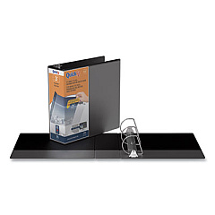 Stride QuickFit D-Ring View Binder, 3 Rings, 3" Capacity, 11 x 8.5, Black (87051)