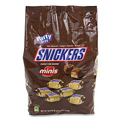 Snickers Minis Size Chocolate Bars, Milk Chocolate, 40 oz Bag, 2 Bags/Pack (20900412)