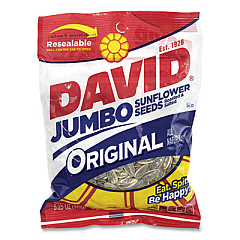 DAVID Jumbo Seeds Original, 5.25 oz Resealable Bag, 12/Carton (20900635)