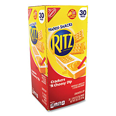 Nabisco Handi Snacks Ritz Crackers 'N Cheesy Dip, 0.95 oz Pack, 30 Packs/Box (22000534)