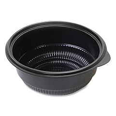 Anchor Packaging MicroRaves Incredi-Bowl Base, 16 oz, 6" Diameter x 1.75"h, Black, 250/Carton (4115820)