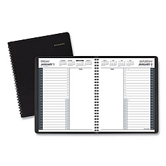 AT-A-GLANCE 24-Hour Daily Appointment Book, 8.75 x 7, Black Cover, 12-Month (Jan to Dec): 2023 (7082405)
