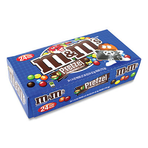 M & M's Pretzel M and M's, 1.14 oz Pack, 24 Packs/Box (20901305)