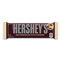 Hershey's Milk Chocolate with Almonds, 1.45 oz Bar, 36/Box (24600043)