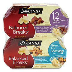 Sargento Balanced Breaks, Two Assorted Flavor Packs, 1.5 oz Pack, 12 Packs/Box (90200006)