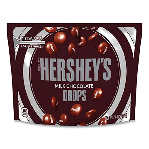 Hershey's Drops Candy, Milk Chocolate,, 7.6 oz Bag, 3 Bags/Pack (24600467)