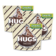 Hershey's HUGS Candy, Milk Chocolate with White Creme, 1.6 oz Bag, 3 Bags/Pack (24600404)