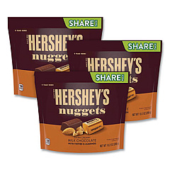 Hershey's Nuggets Share Pack, Milk Chocolate with Toffee and Almonds, 10.2 oz Bag, 3/Pack (24600445)