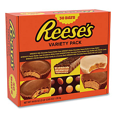Reese's Variety Pack Assortment, 44.65 oz Box, 30 Bars/Box (24600286)